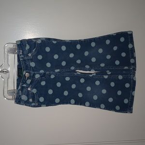 Mini Boden blue corduroy polka dot pants, size 2/3 toddler